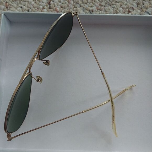 Ray Ban RB3025 112/4L 58 MM Gold, Blue Mirror Polarized Aviator - Picture 10 of 13